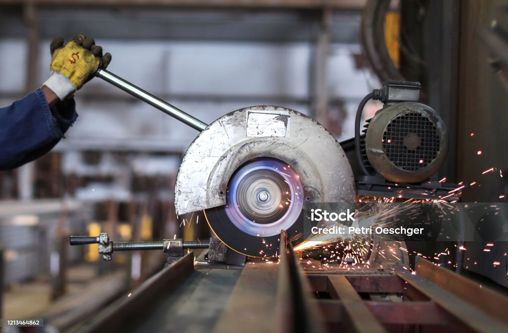 Scrap metal recycling facility. Industry Stock Photo