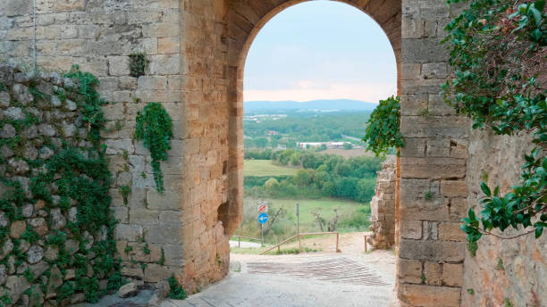istock Tuscany, Italy. Arch in the old wall. 1213465774