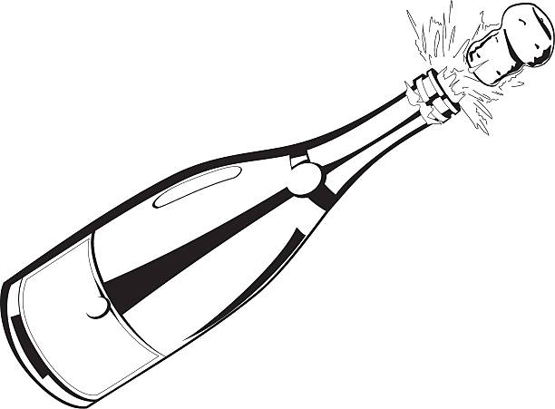 explosion de Champagne - Illustration vectorielle