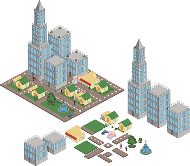 Сreate modèle de la ville. - Illustration vectorielle