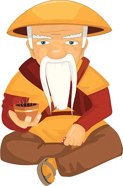 Vector illustration of Monk