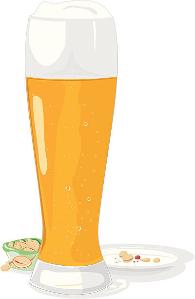 Chope de bière et à la pistache - Illustration vectorielle