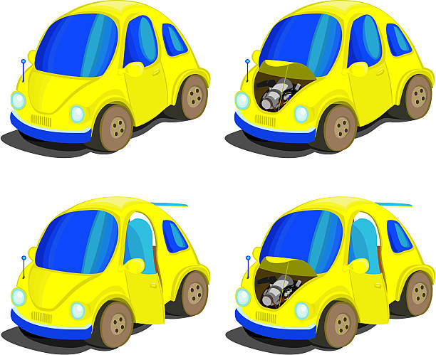 Ensemble d'icônes de mini voitures - Illustration vectorielle