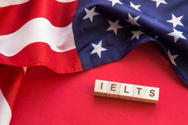 istock Test of English multiple choice on table. Top view, flatlay, 1213469176