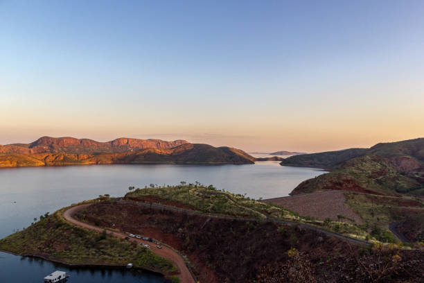 Lake Argyle is Western Australia's largest man-made reservoir by volume. near the East Kimberley town of Ku Lake Argyle is Western Australia's largest man-made reservoir by volume. The reservoir is part of the Ord River Irrigation Scheme and is located near the East Kimberley town of Ku kimberley plain stock pictures, royalty-free photos & images
