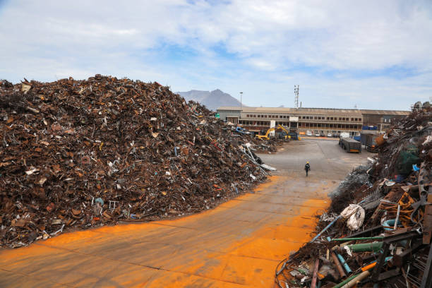 Scrap metal recycling facility.