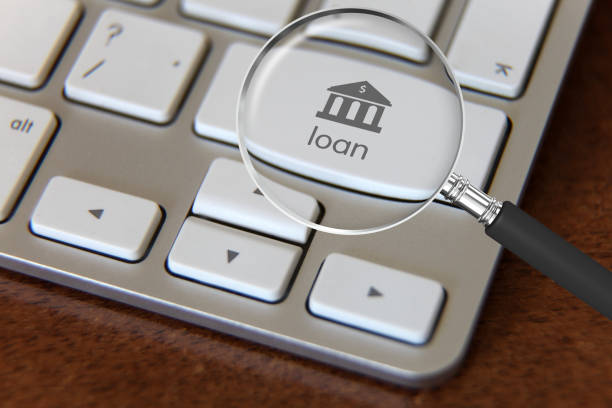 online-banking für bankkredite - darlehen stock-fotos und bilder