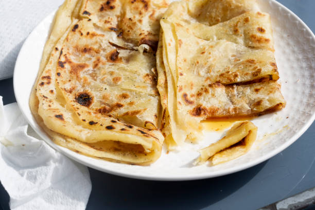 istock Moroccan msemen with honey, Essaouira 1213474794