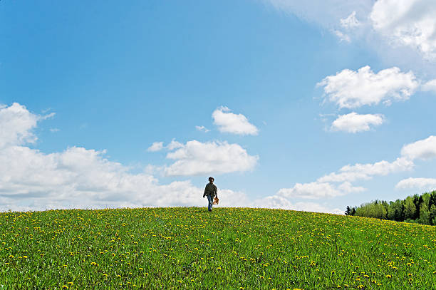 istock Girl on the hill. 121347556