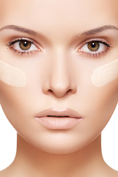istock Make-up & cosmetics. Clean skin, foundation cream 121347566