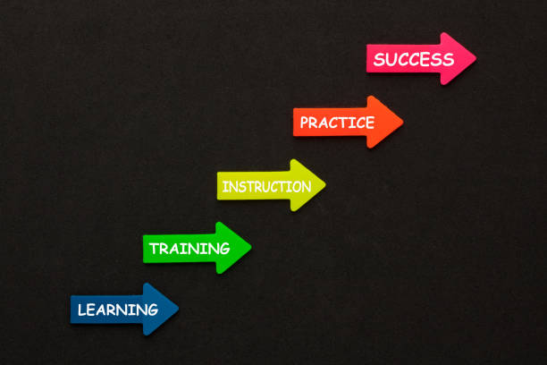 istock Success concept on colorful arrows 1213475875