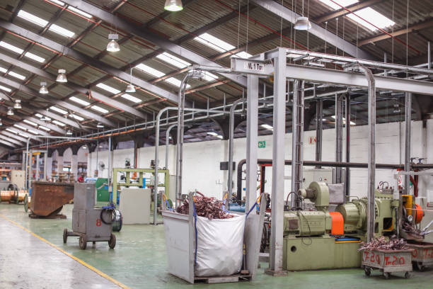 istock Scrap metal recycling facility. 1213476083