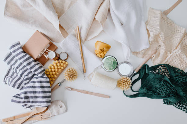 Zero waste, Recycling, Sustainable lifestyle concept, flat lay