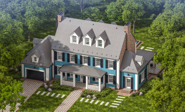 istock 3d rendering of modern classic house in colonial style 1213482297