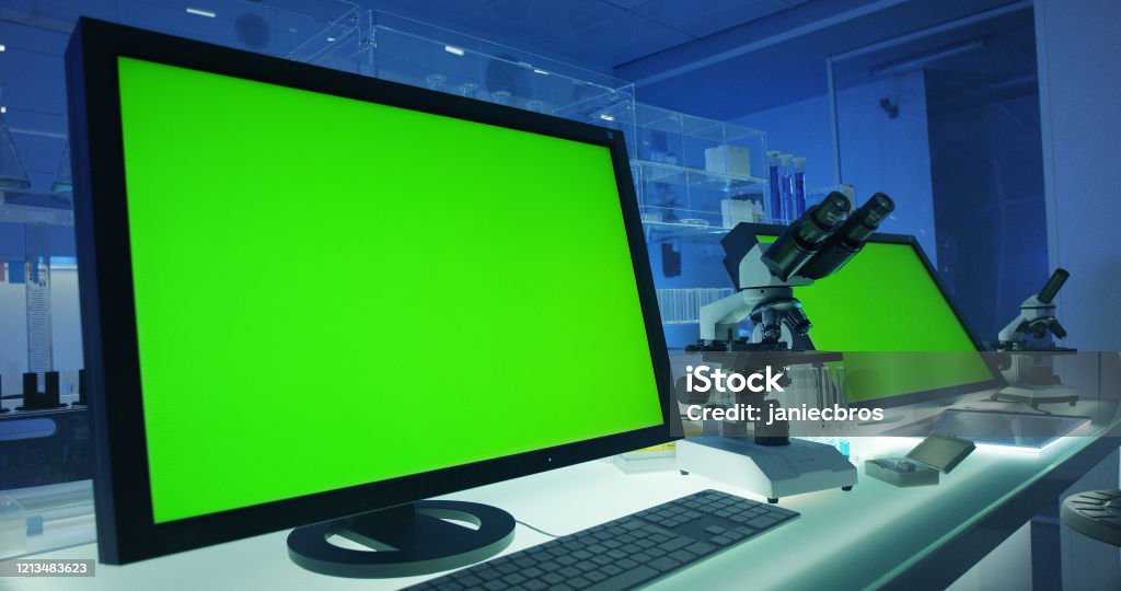 Computer Screen Loop Lab Science Laboratory Chroma Key On Computer Screen Stock Photo - Download ...