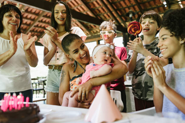 istock Watching friends clap for birthday 1213485277