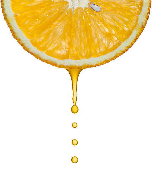 istock Drops of juice orange 121348989