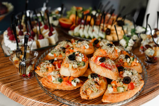 istock Catering. Food for parties, corporate parties, conferences, forums, banquets. selective focus 1213492818