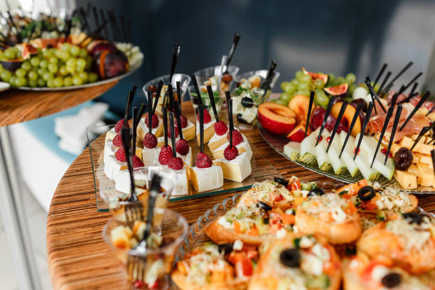 istock Catering. Food for parties, corporate parties, conferences, forums, banquets. selective focus 1213492942