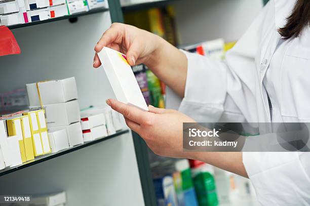 Closeup Hand Of Chemist With Drug Stock Photo - Download Image Now - Adult, Antibiotic, Business