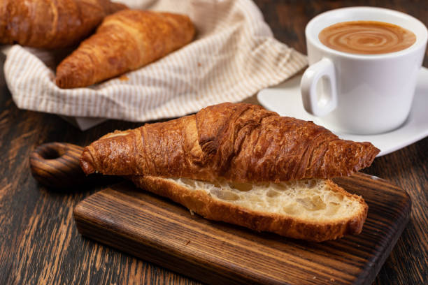 istock Fresh croissants with butter 1213496209