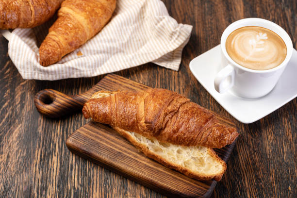 istock Fresh croissants with butter 1213496232
