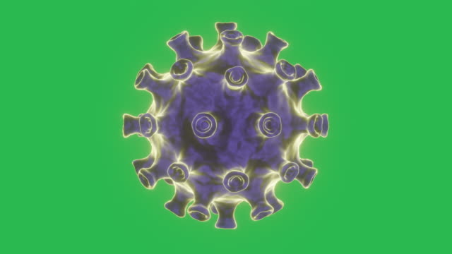 Coronavirus or COVID-19 moving on green screen background.