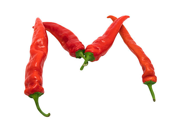 istock Letter M composed of chili peppers 121350041