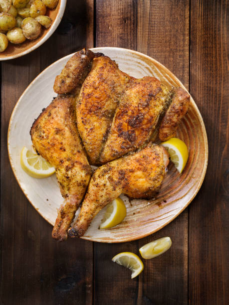 istock Roasted Spatchcock Lemon Chicken with Roasted Potatoes 1213501601