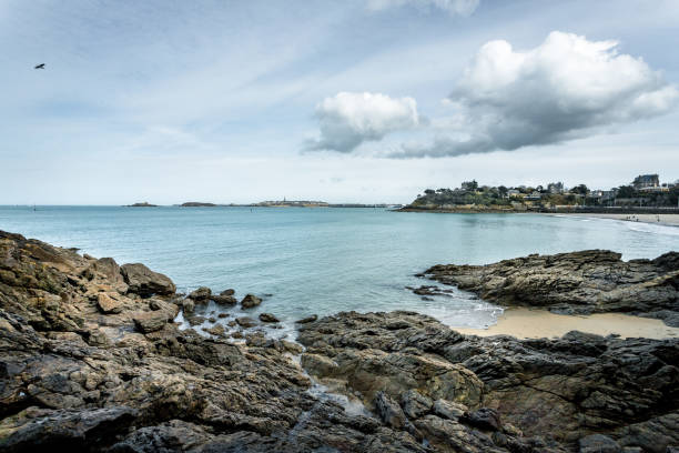 istock View on the sea and Saint Malo 1213502283