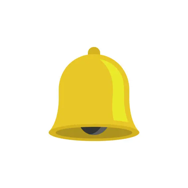 Vector illustration of Bell Icon Vector Design. Notification Flat Design on White Background.