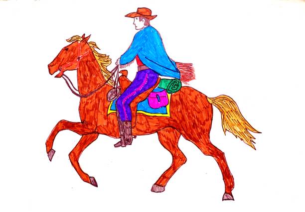 istock a cow boy with his palomino horse 1213503276