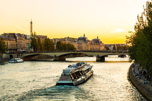 istock Paris, River Seine at sunset 1213503760