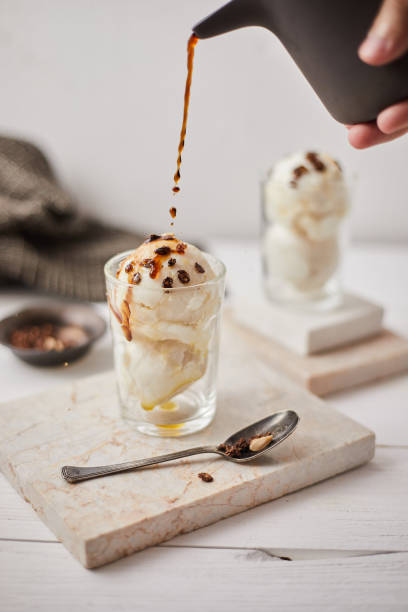 istock Iced coffee with vanilla ice cream. 1213506237