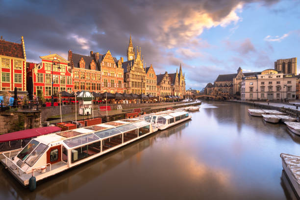 istock Ghent, Belgium at the Graslei 1213506321