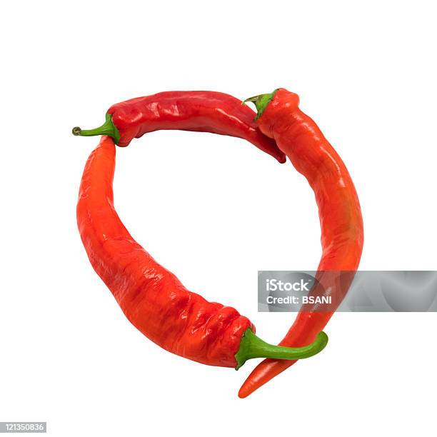 Letter O Composed Of Chili Peppers Stock Photo - Download Image Now - Alphabet, Cayenne Pepper, Chili Pepper