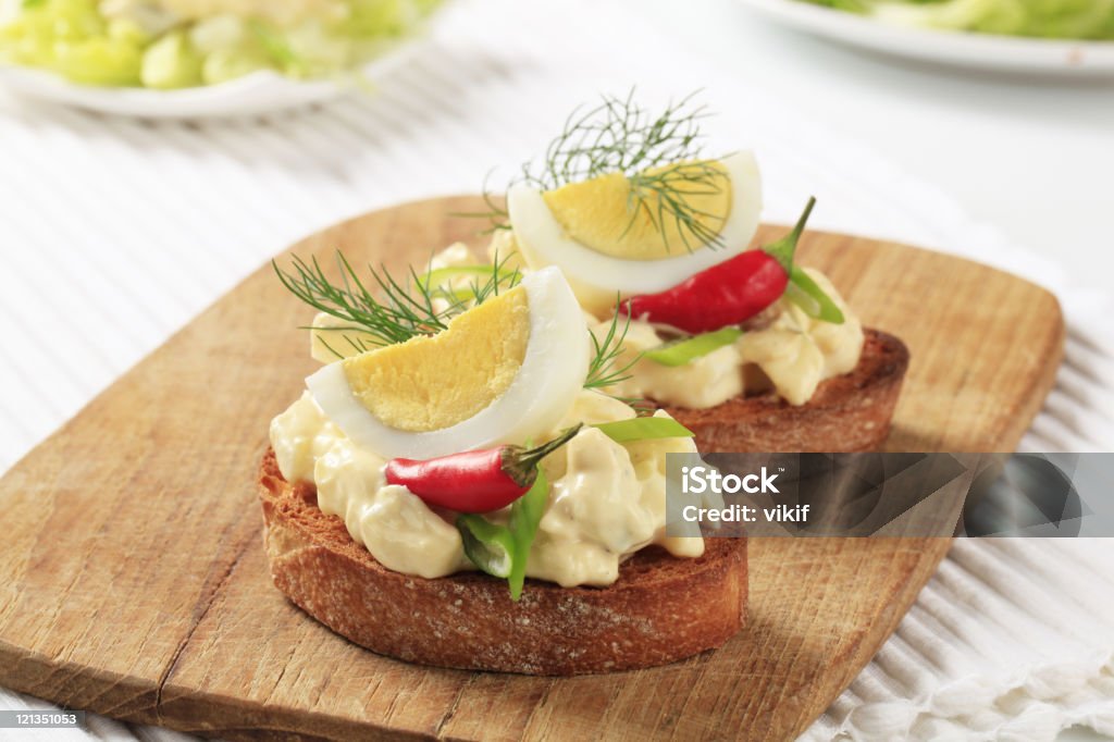 Toasted bread and egg spread  Mayonnaise Stock Photo