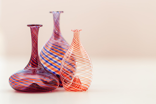 Glass vase - composition with glass vases