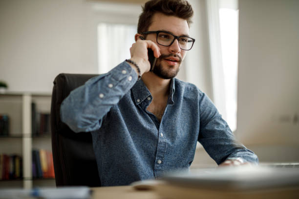 istock Young businessman talking on the phone 1213513618
