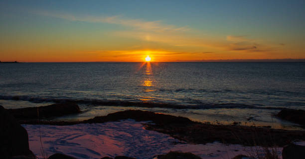 istock calm sea with sunset in iceland 1213515983