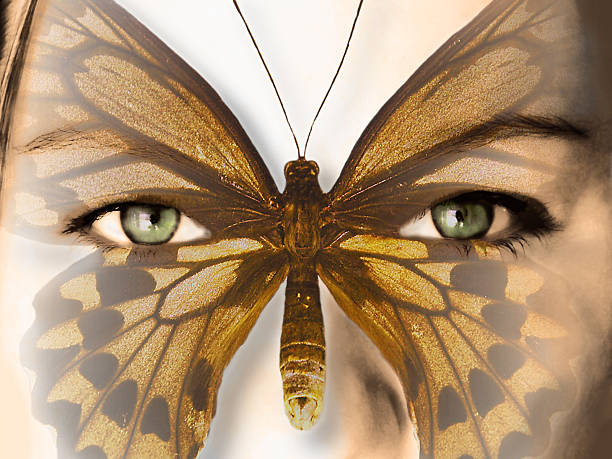 istock At One With Nature: Woman Butterfly Face 121351864