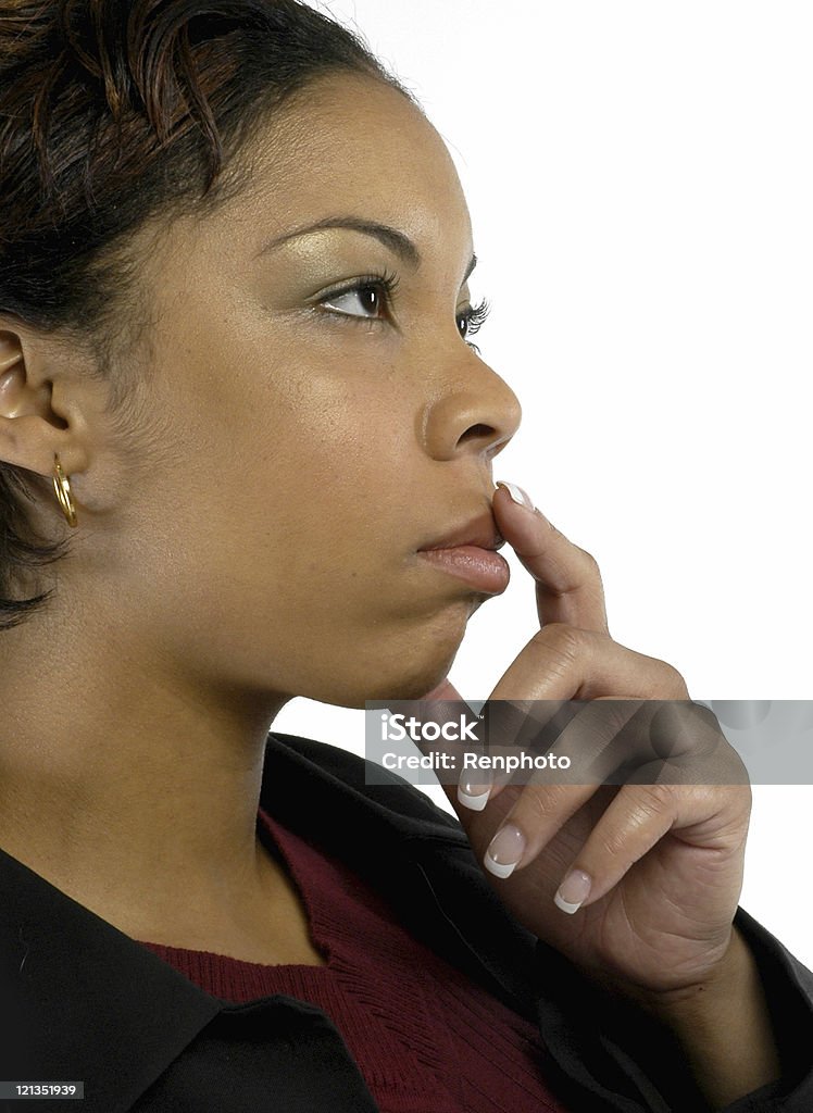 Mujer haciendo difícil decisión de negocios - Foto de stock de Adulto libre de derechos