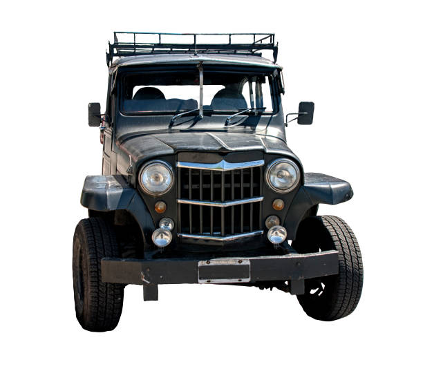 istock retro the car on a white background. 1213521195