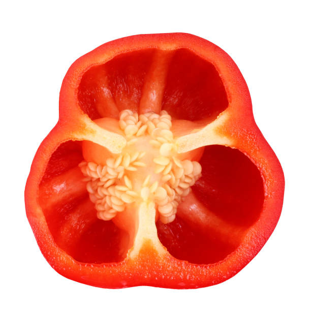 istock sweet red pepper isolated on white background. Bulgarian pepper. 1213521300