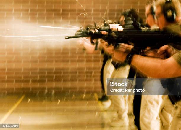 Swat Training Shooting Guns Stock Photo - Download Image Now - Target Shooting, Sports Training, Police Force