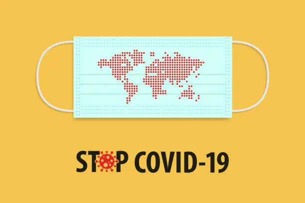 Vector illustration of Stop Covid-19 Coronavirus concept. Novel Coronavirus (2019-nCoV). World Health organization WHO introduced new official name for Coronavirus disease named COVID-19.