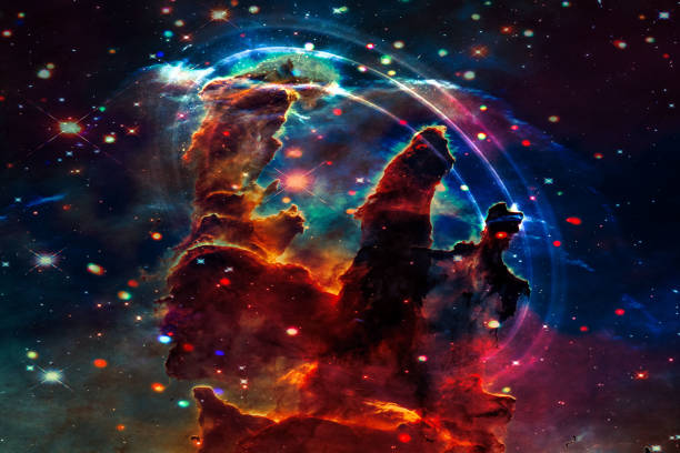Collage on space, science. Elements of this image furnished by NASA.
