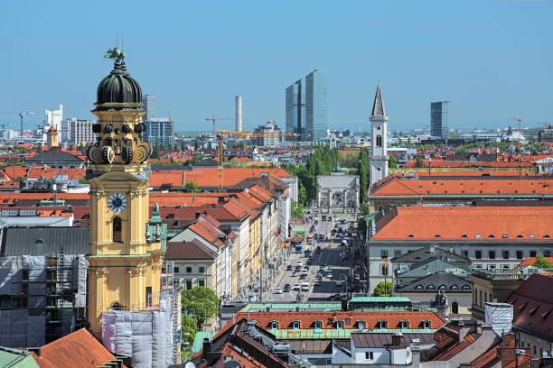 istock View of Ludwigstrasse from above, Munich, Germany 1213524752