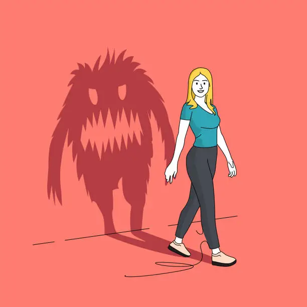 Vector illustration of The Monster Inside You
