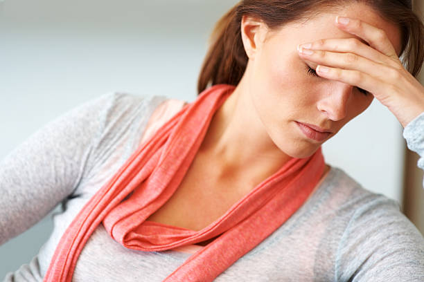 istock Beautiful young woman looking depressed 121353299